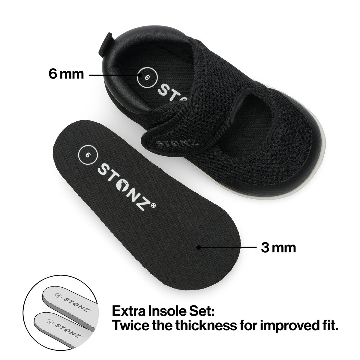 Cruiser Original Mary Jane Shoes for Babies - Stonz alt::Black