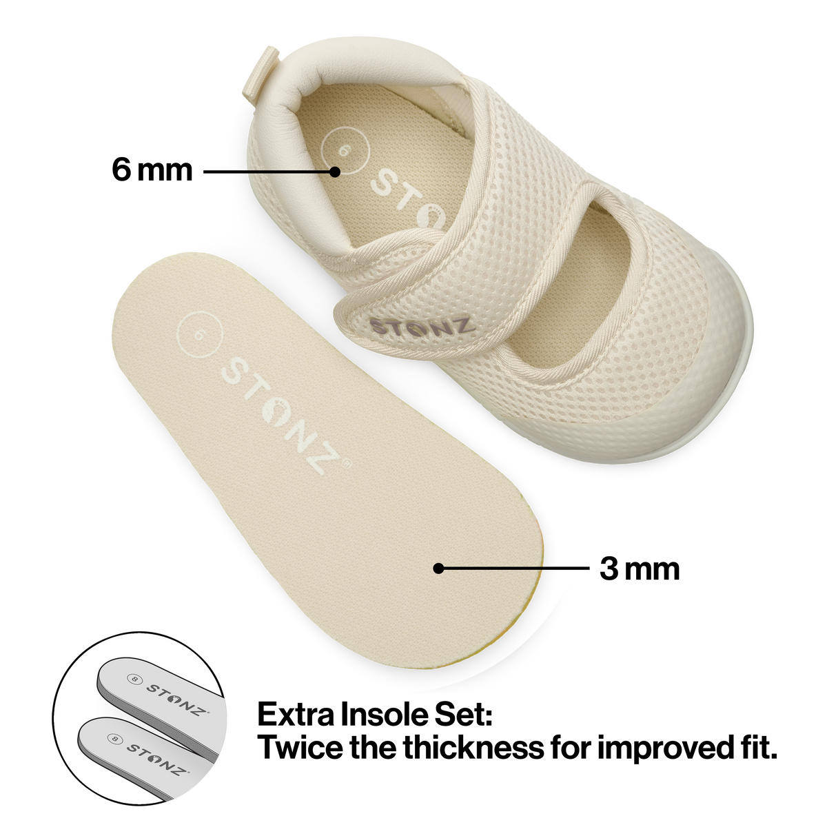 Cruiser Original Mary Jane Shoes for Babies - Stonz alt::Ivory