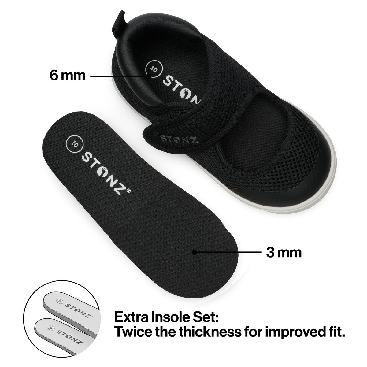 Cruiser Original Mary Jane Shoes for Toddlers - Stonz alt::Black