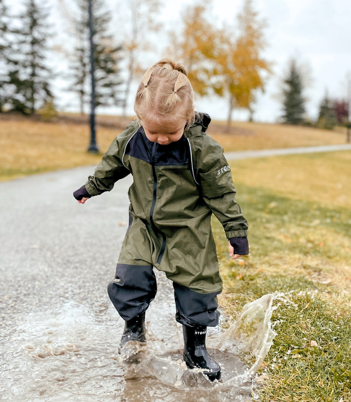 Waterproof Rain Suit for Babies, Toddlers and Kids - Stonz alt::Cypress