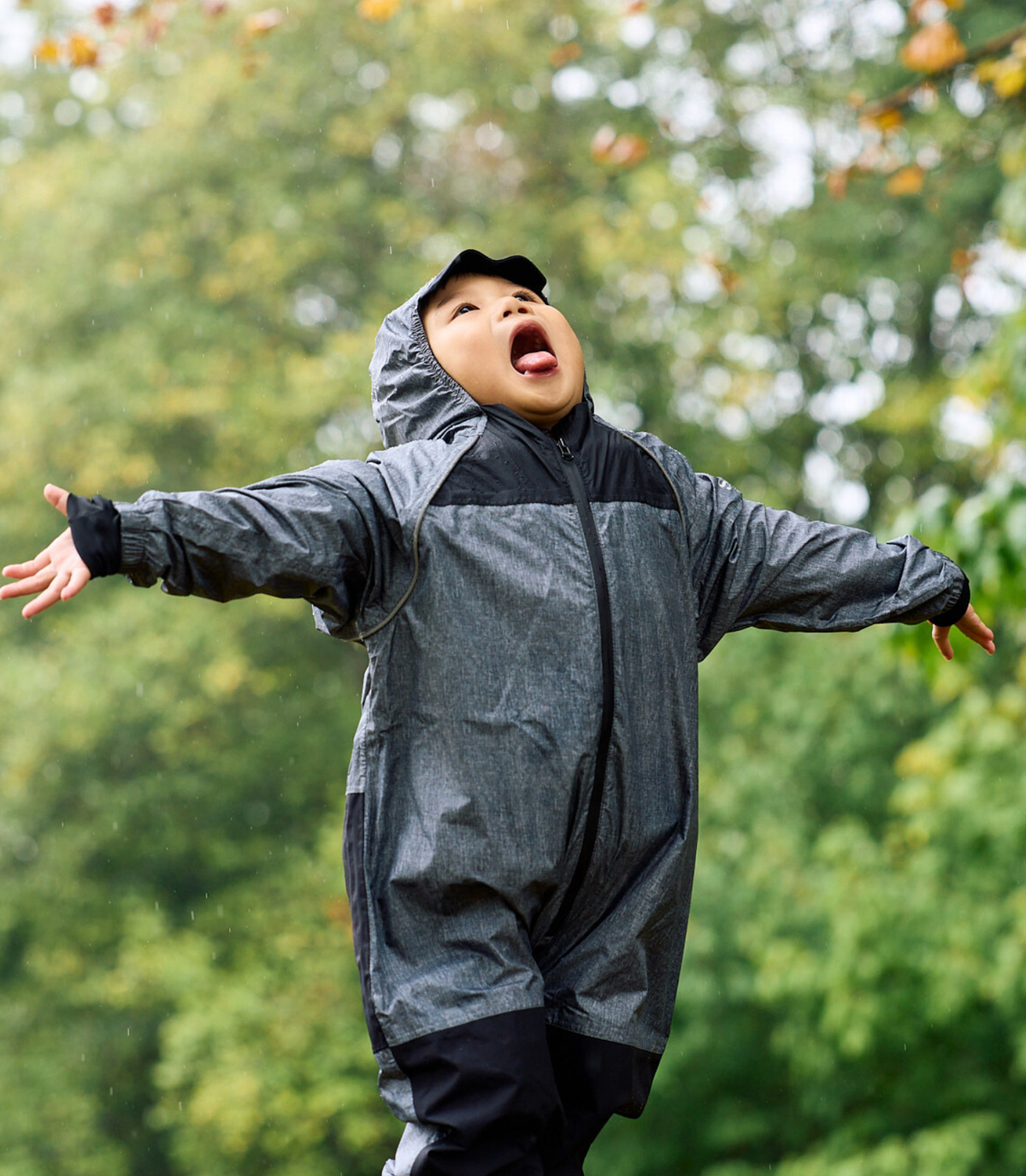 Waterproof Rain Suit for Babies, Toddlers and Kids - Stonz alt::Heather Grey