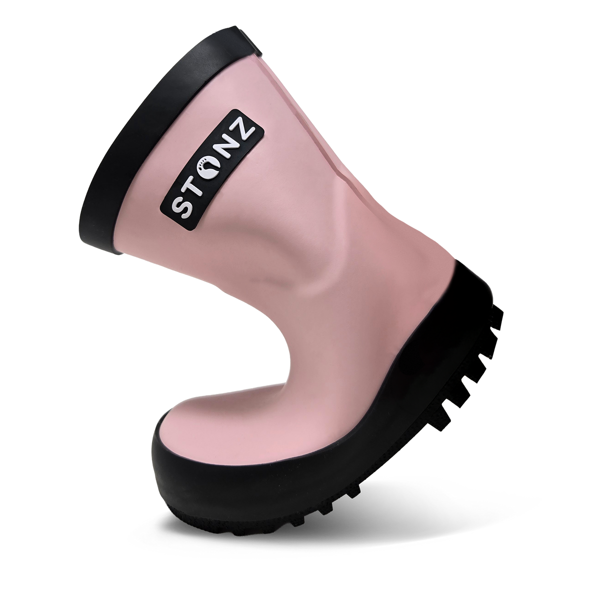 Waterproof Rain Boots for Toddlers and Kids - Stonz alt::Haze Pink/Black