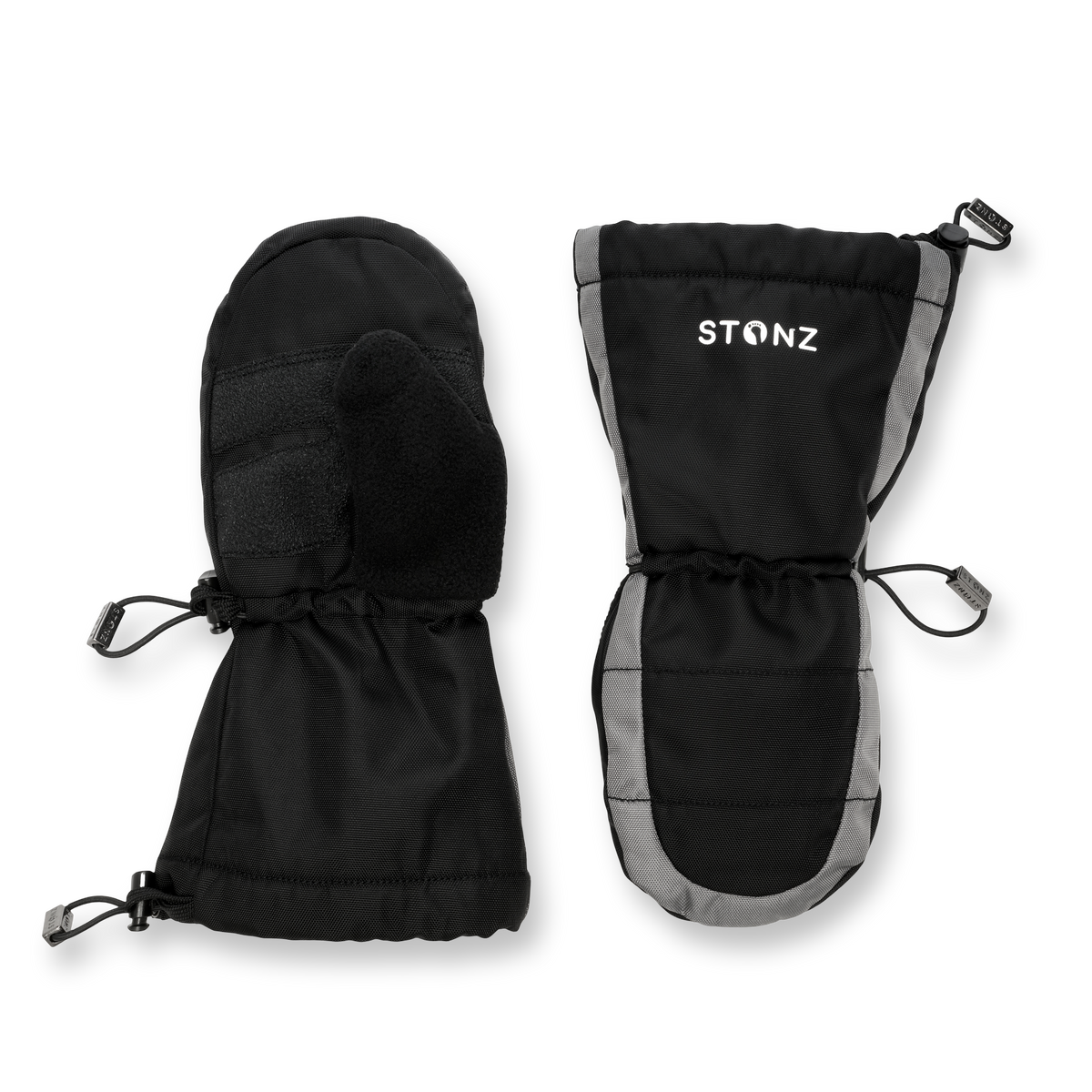 Snow Mitt Kid - Easy-on, Insulated, Waterproof Mittens - Stonz alt::Black/Grey