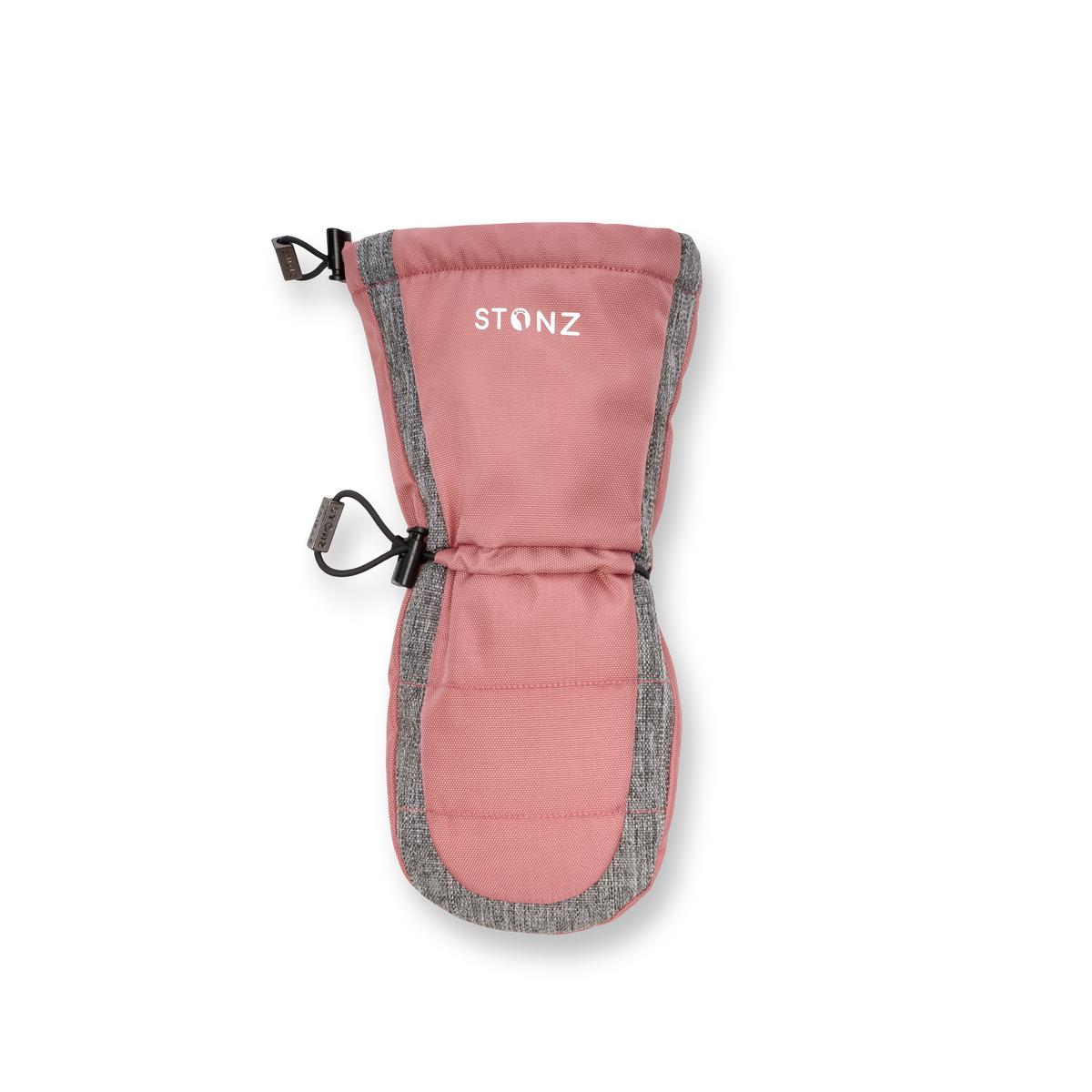 Snow Mitt Kid - Easy-on, Insulated, Waterproof Mittens - Stonz alt::Dusty Rose/Heather Grey