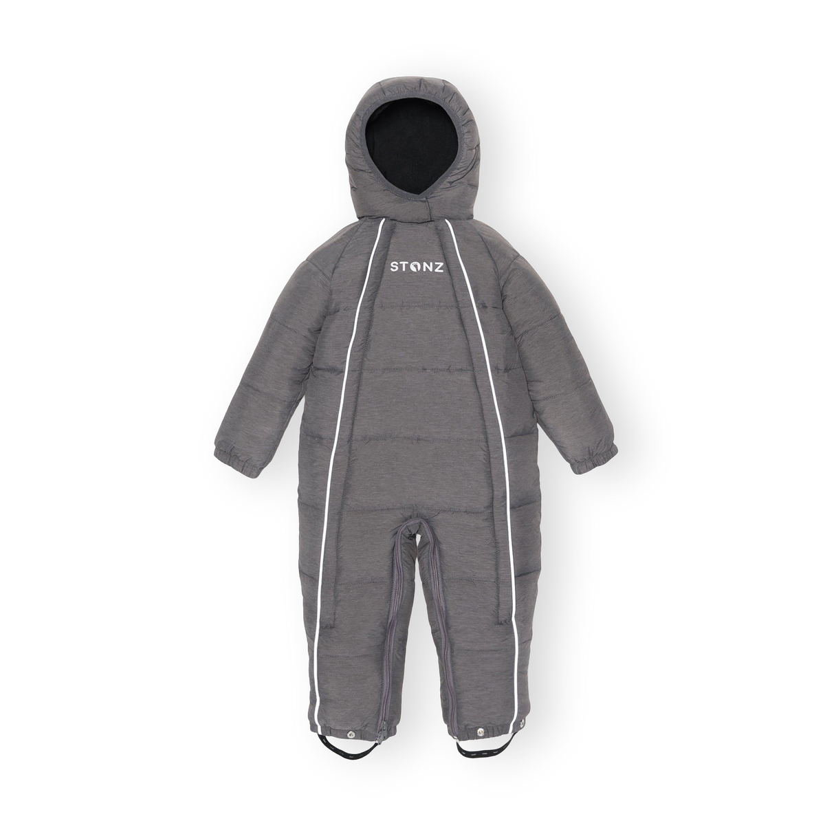2-in-1 Snow Suit – Water-Resistant, Insulated, Converts to a Bunting Bag - Stonz alt::Heather Grey